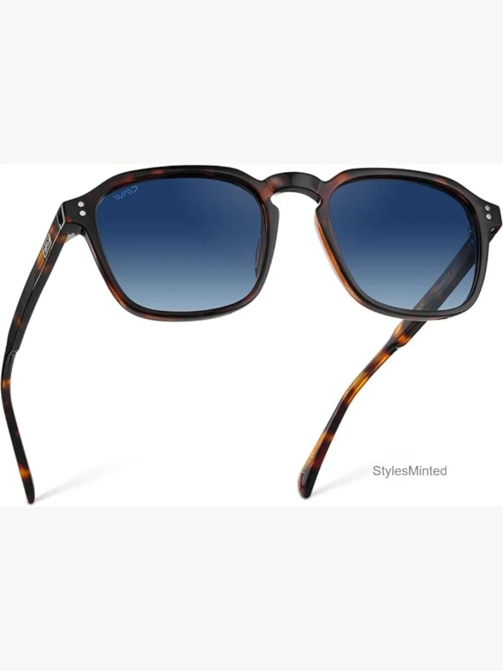 Men's Polarized Square Sunglasses UV400 Wide Fit Retro Style Driving